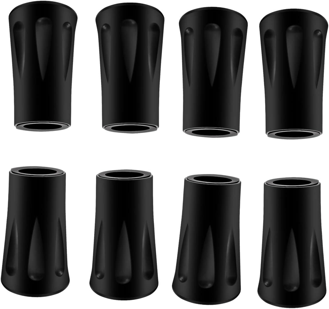 Shock-Absorbing Rubber Tips for Trekking Poles - Fits Most Sticks