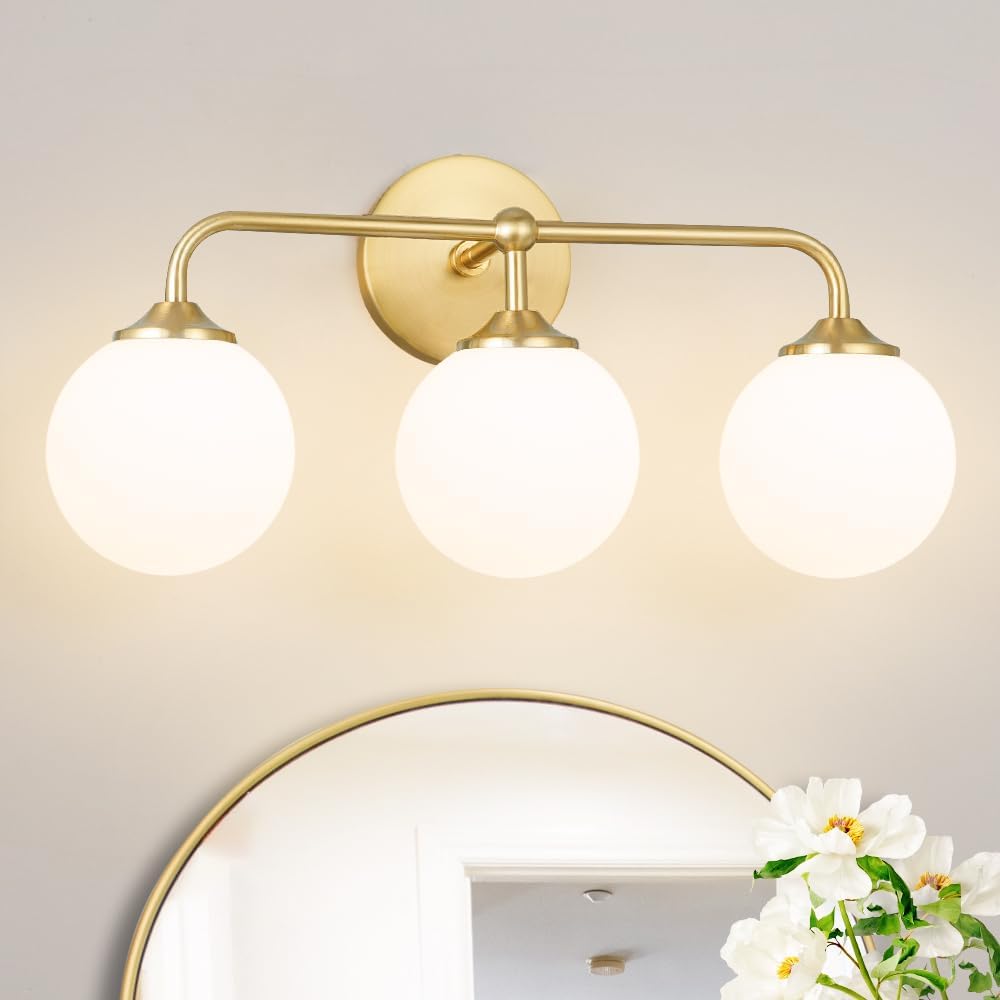 Mid Century Brushed Brass Wall Sconce for Elegant Lighting