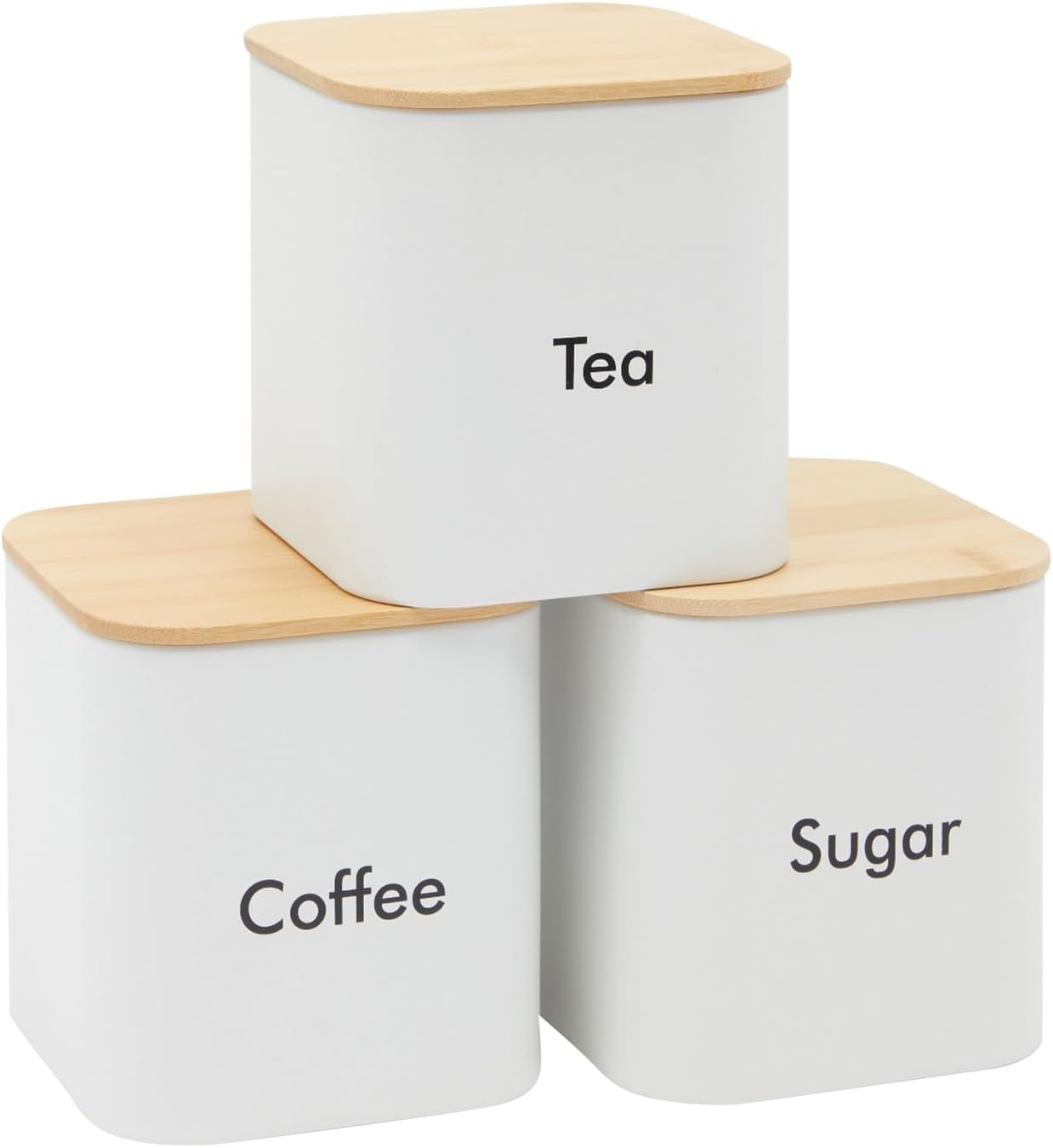 Juvale Coffee Bean Storage Canisters - Elegant 3-Piece Set