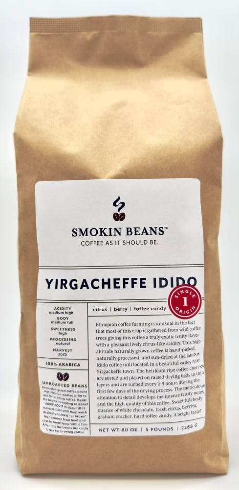 5-Pound Ethiopia Yirgacheffe Natural Green Coffee Beans Review