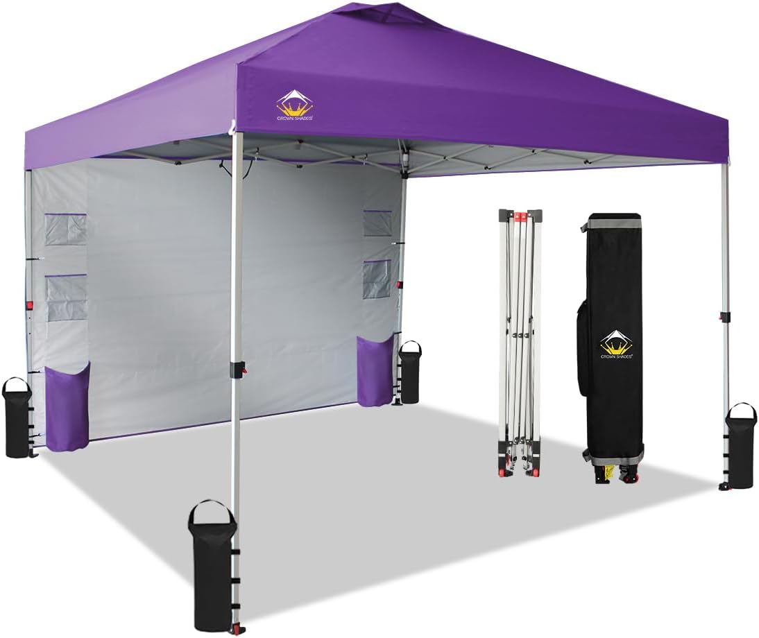 CROWN SHADES 10x10 Pop Up Canopy Tent for Outdoor Events