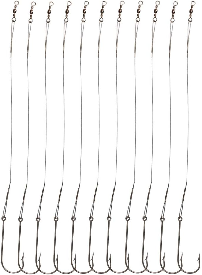 Laxygo 20pcs Fishing Hook Rigs - Strong Stainless Steel Hooks