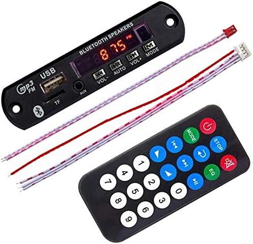 Wireless Bluetooth Car MP3 Decoder Board- Remote Control, TF/SD/USB Support