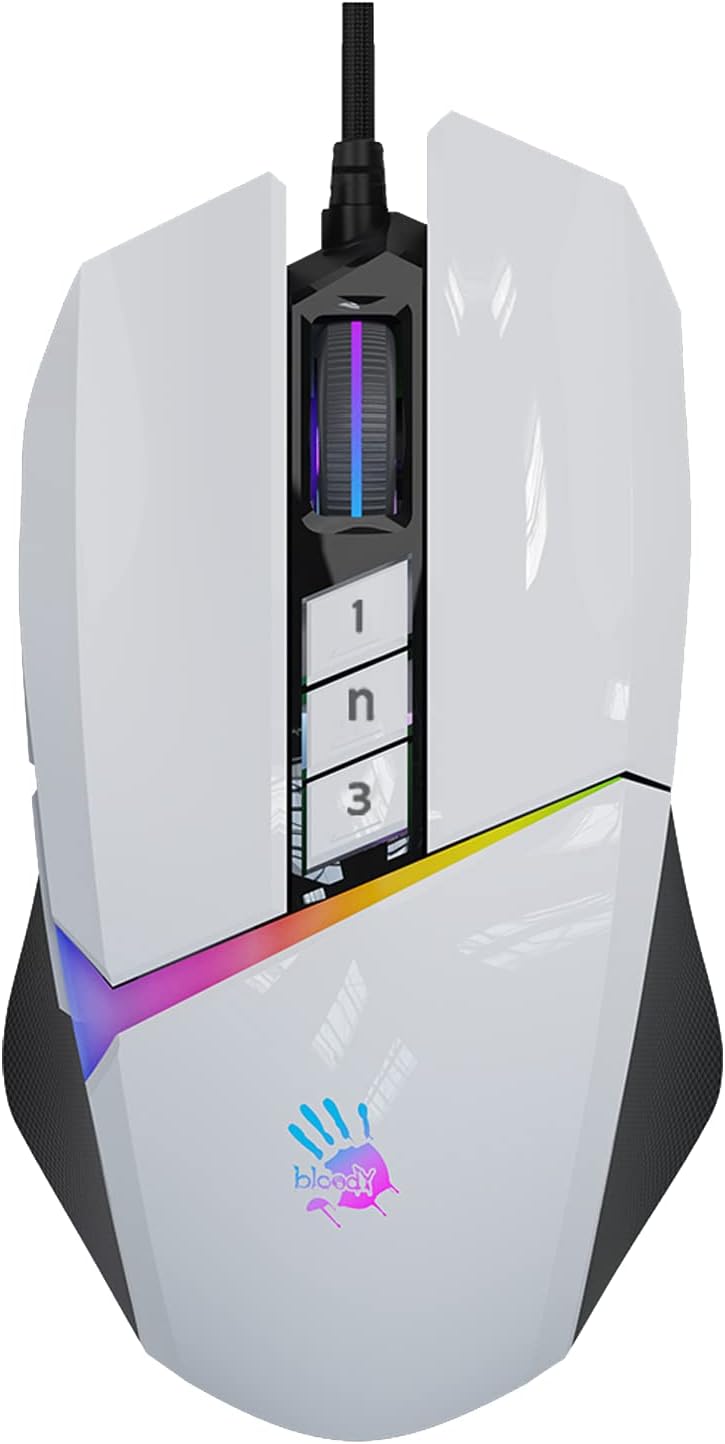 Bloody W60Max Wired RGB FPS Gaming Mouse with 10000 CPI