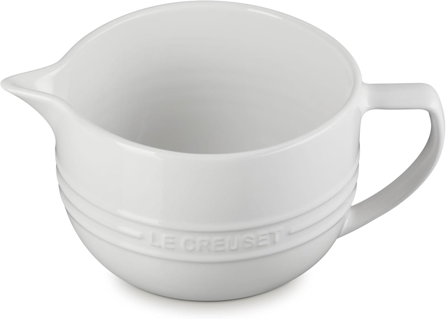 Le Creuset Stoneware Signature Batter Bowl, 3.25qt., White Review