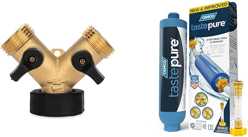 Camco Brass Water Wye Valve and TastePURE RV Water Filter Review
