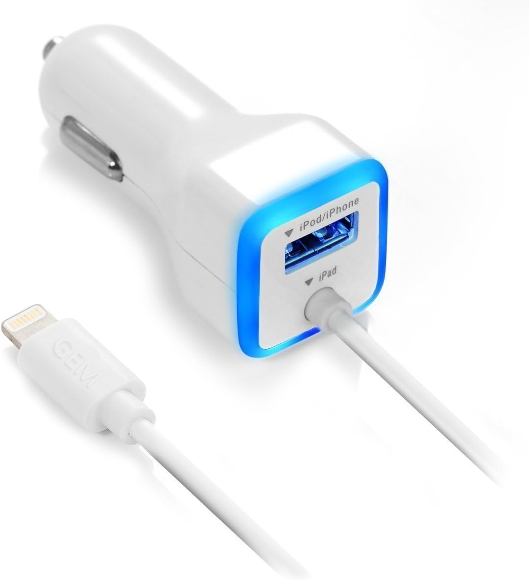 Apple MFI Certified iPhone Car Charger with Extra USB Port