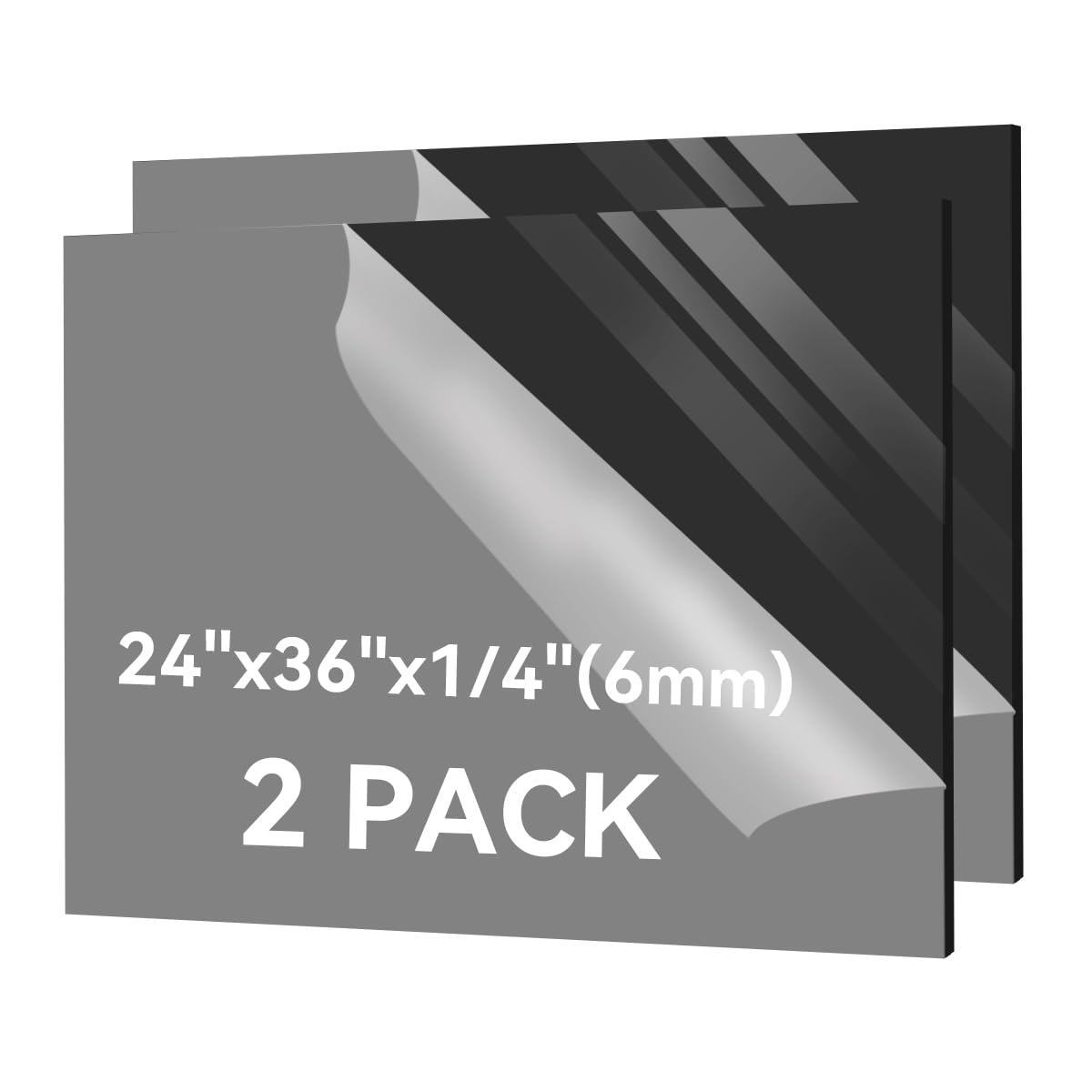 2 Pack Black Plexiglass Sheets for DIY Projects and Crafts