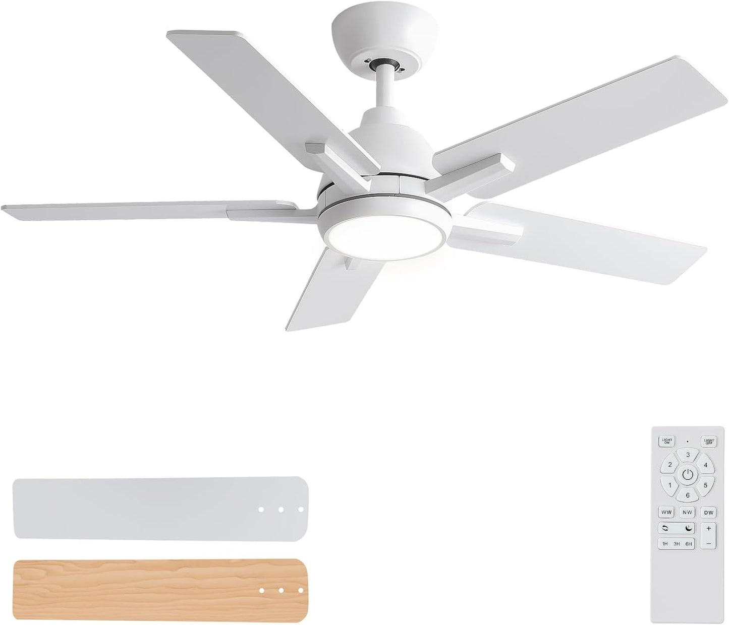 42 Inch Ceiling Fan with Lights and Remote for Any Space