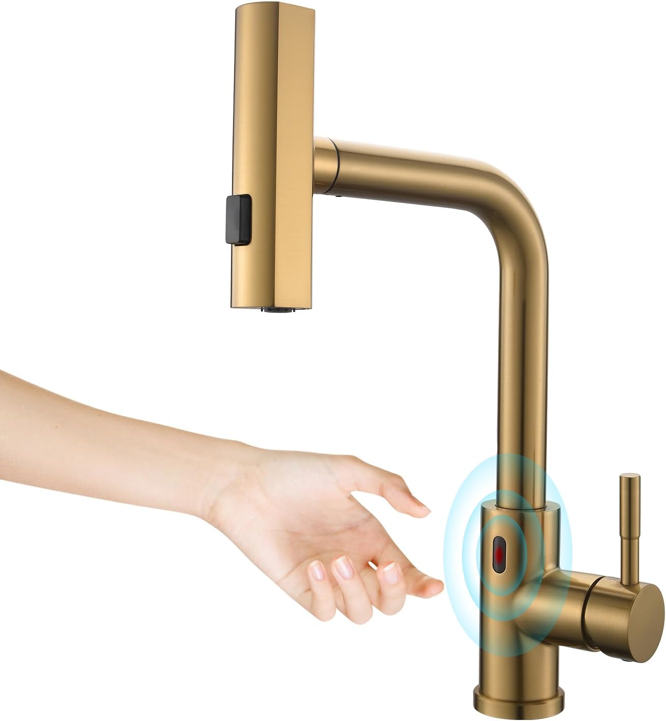 Touchless Kitchen Faucet with Motion Sensor and Pull Down Sprayer