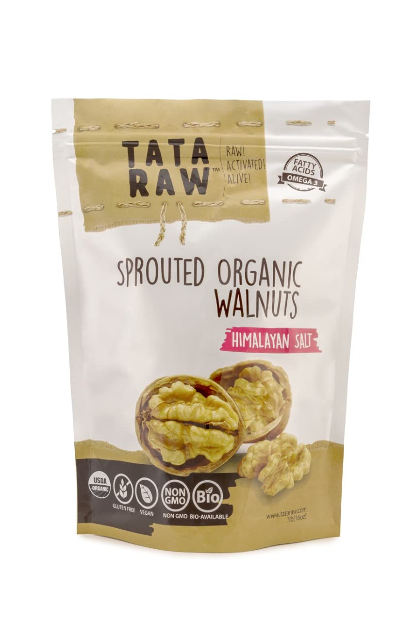 Sprouted Organic Walnuts with Himalayan Salt for Health Boost