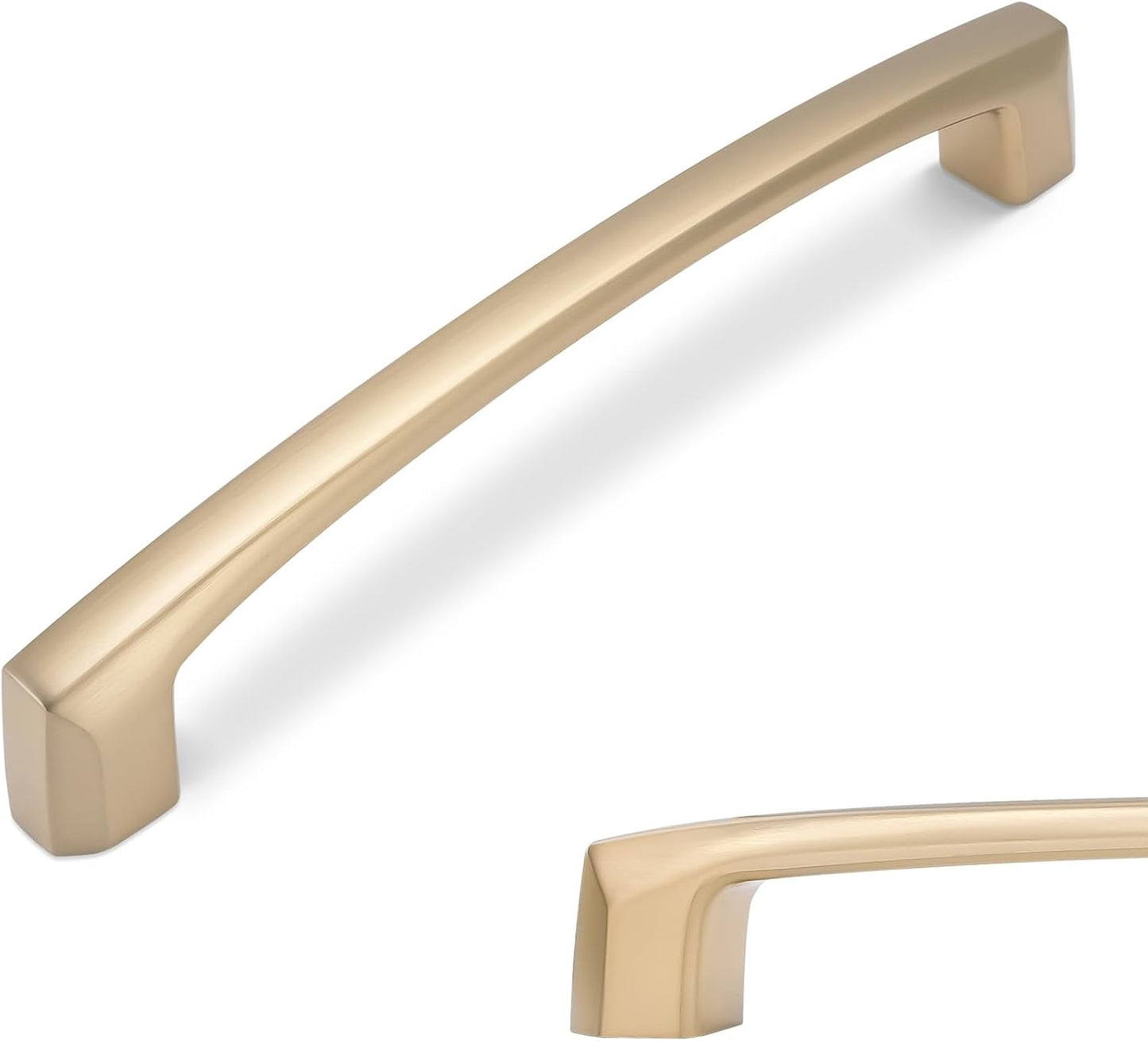 10 Pack 6-1/4 Inch Kitchen Cabinet Handles in Champagne Bronze