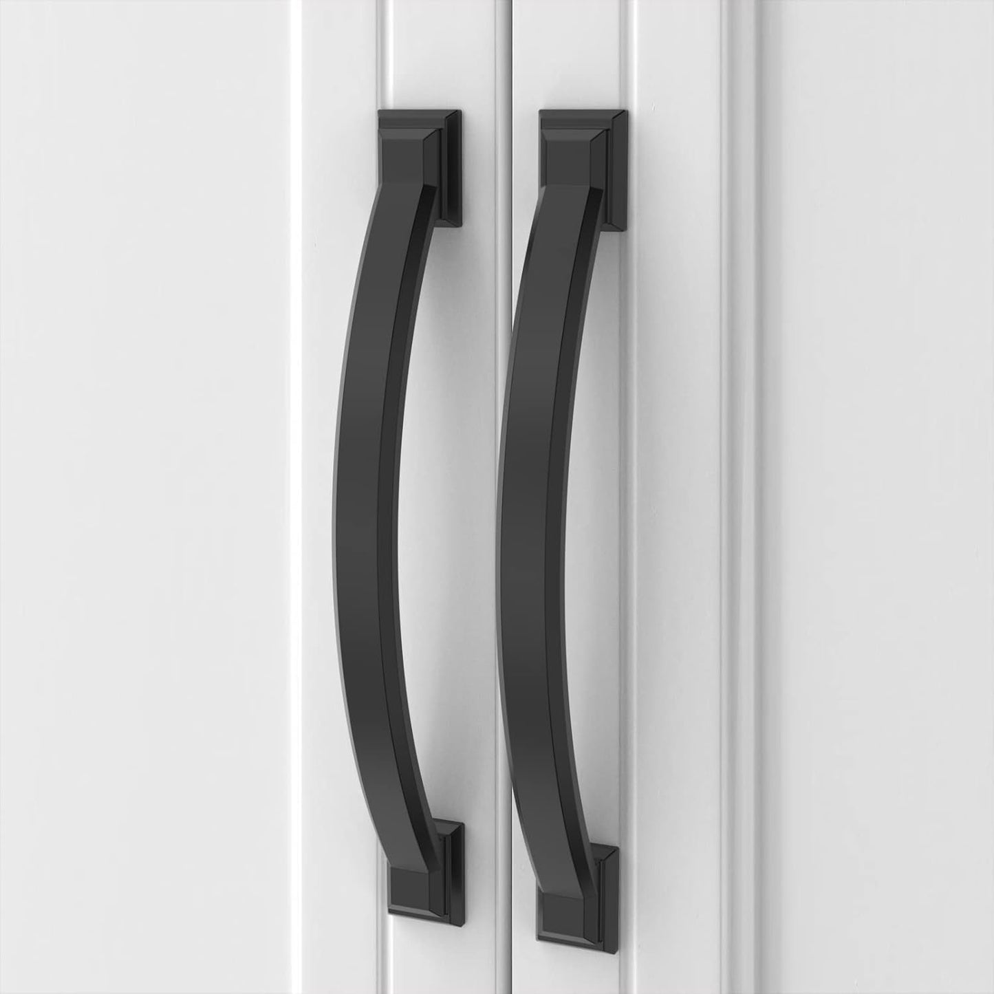 Asidrama 10 Pack 5 Inch Matte Black Kitchen Cabinet Handles