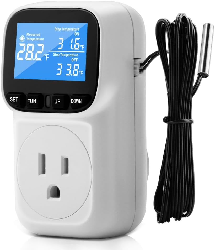 1800W Digital Thermostat Controller - Heating/Cooling Control