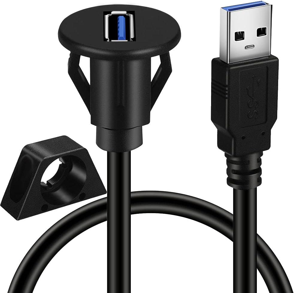BATIGE 2 Pack USB 3.0 Panel Mount Extension - Streamlined Connectivity!