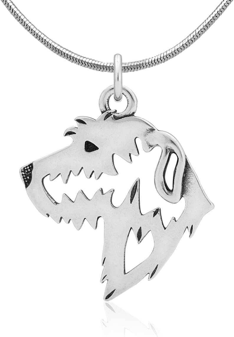 Sterling Silver Irish Wolfhound Pendant for Dog Lovers Gift