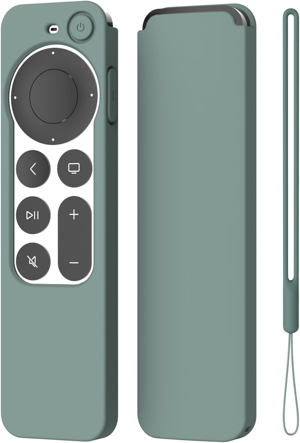 Silky-Soft Pine Green Anti-Slip Case for Apple TV 4K Siri Remote 2021