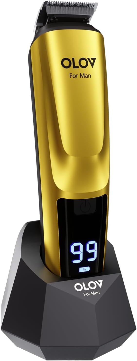 Beard Trimmer and 21 Piece Grooming Kit for Men - Gold