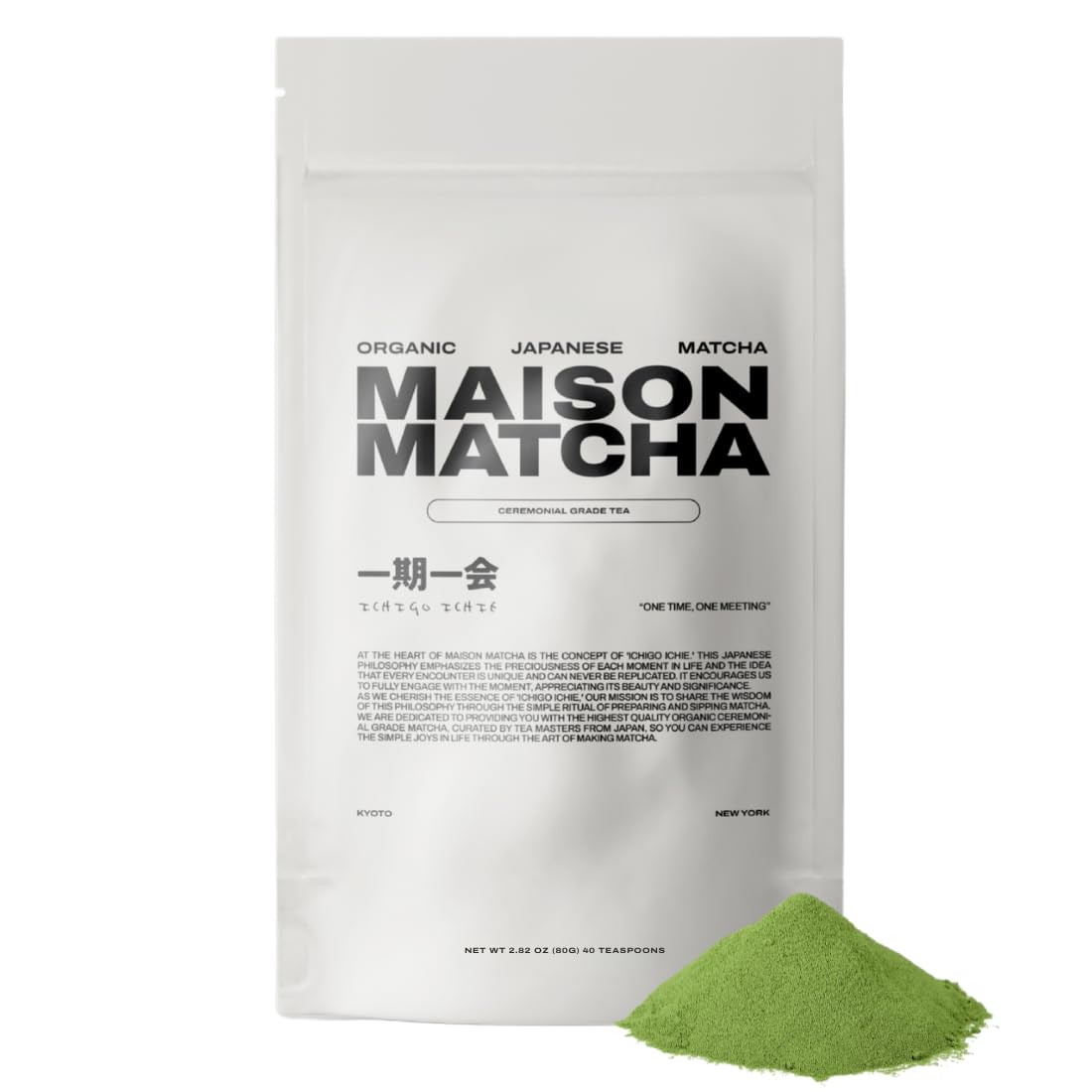 Organic Ceremonial Grade Matcha Green Tea Powder for Lattes