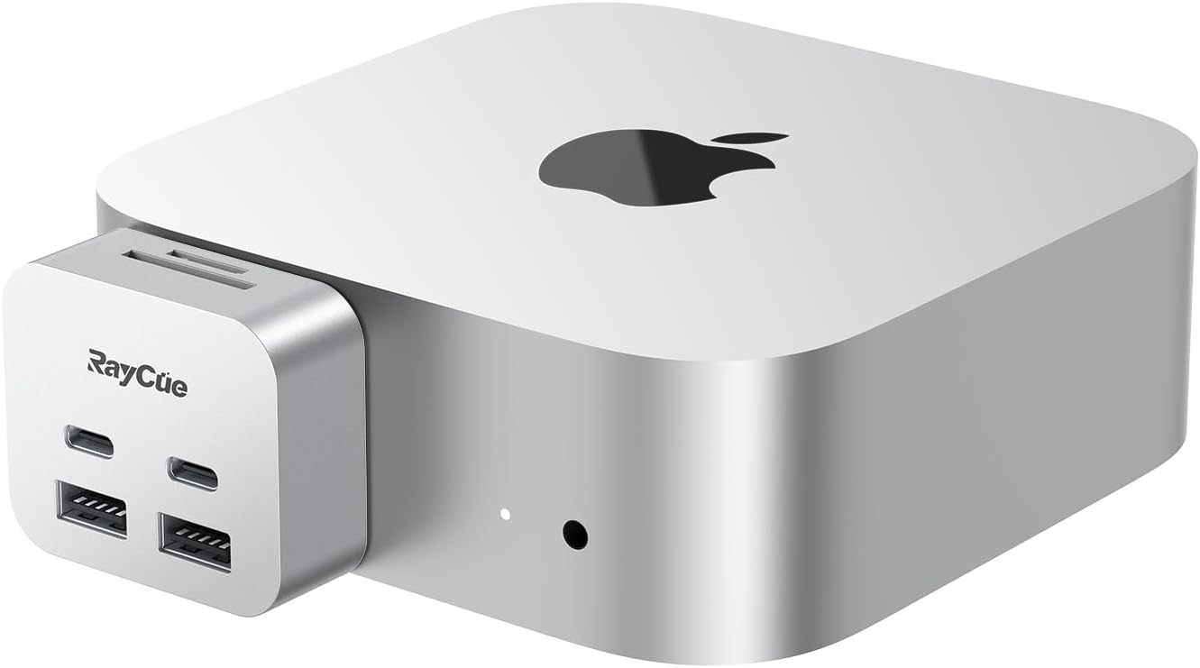 RayCue MiniPack Expansion Dock for Mac mini M4: 6-Port Hub