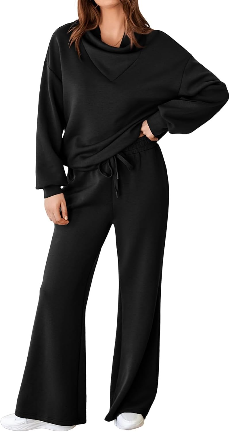 Aleumdr Women's 2 Piece Outfits Lounge Set for All Seasons