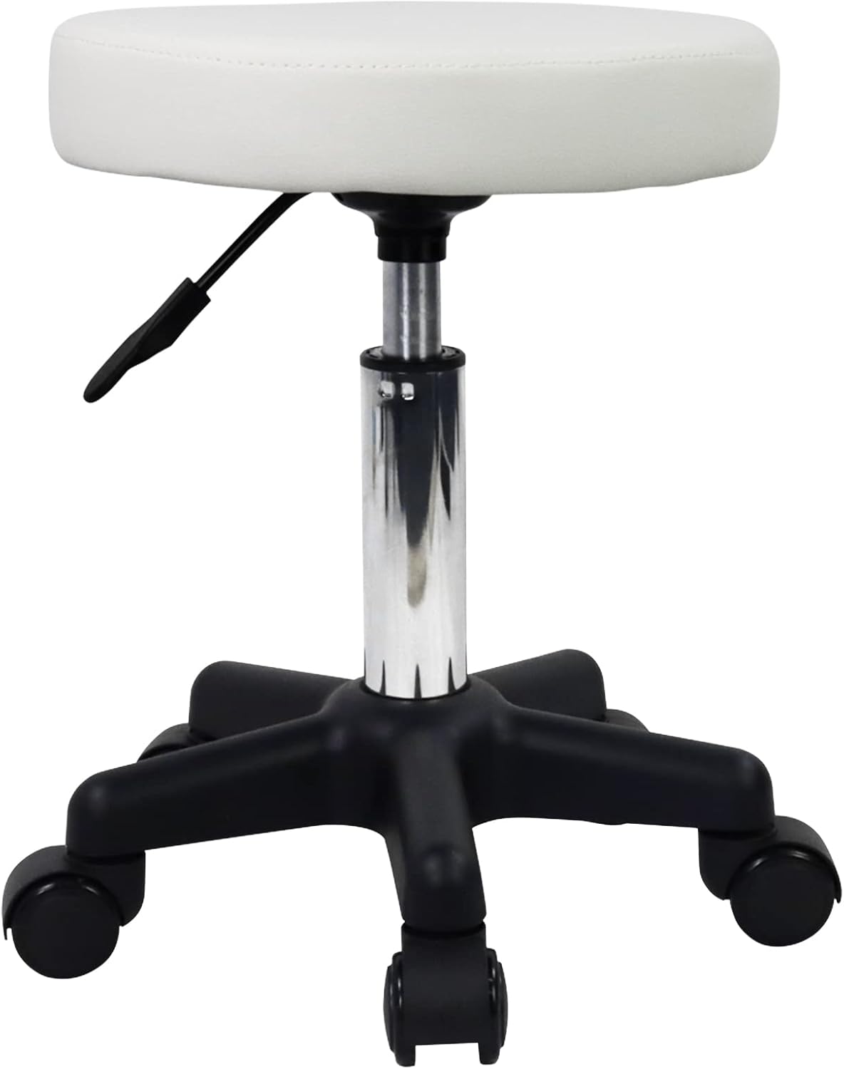 FURWOO Round Rolling Stool for Spa Salon Massage - Adjustable Height