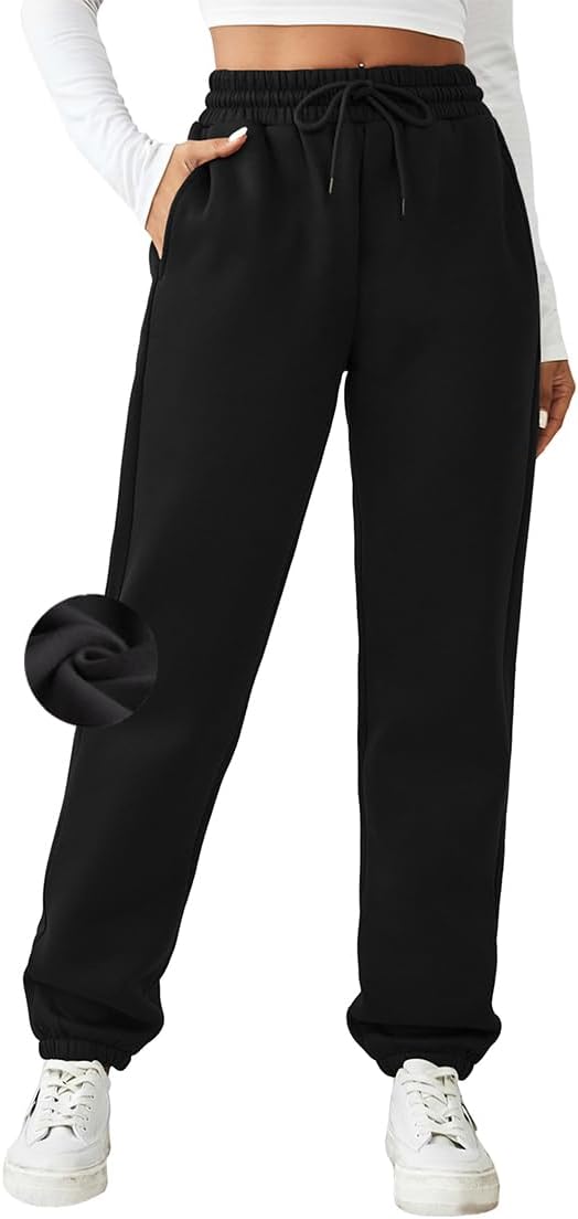 Fleece Lined Sweatpants for Women - Warm Athletic Joggers