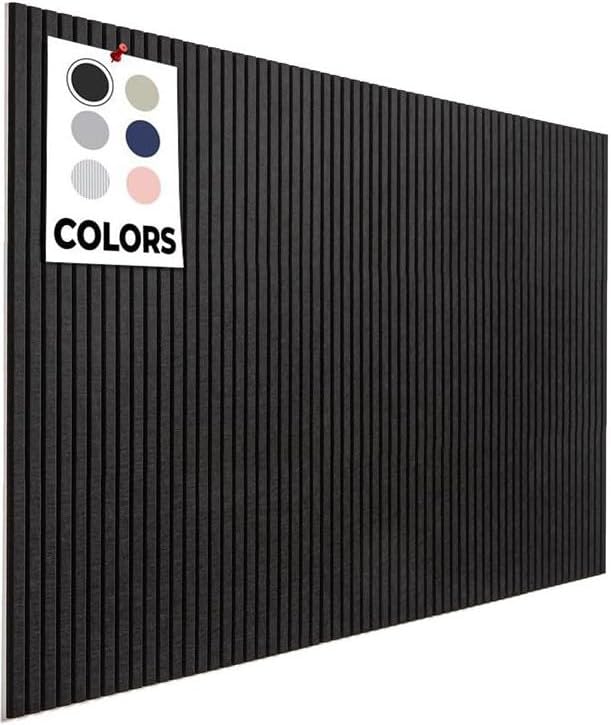 Large Bulletin Board with 15 Pack of Felt Tiles for Walls