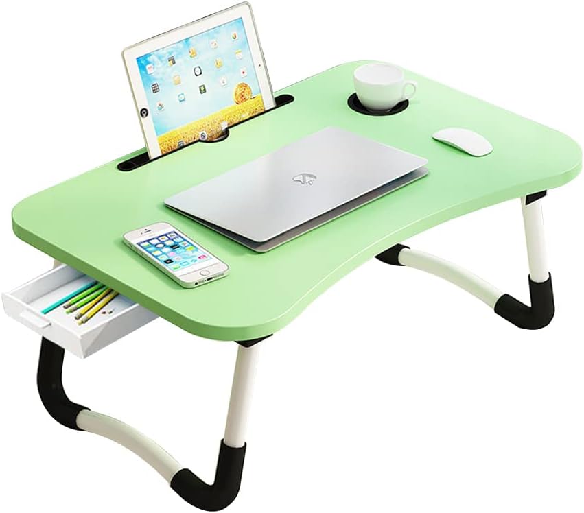 Portable Laptop Desk with Storage - Green (23.6)