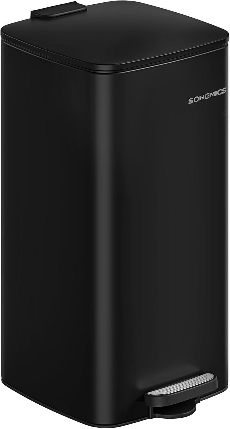 SONGMICS 8-Gallon Kitchen Trash Can with Soft Close Feature