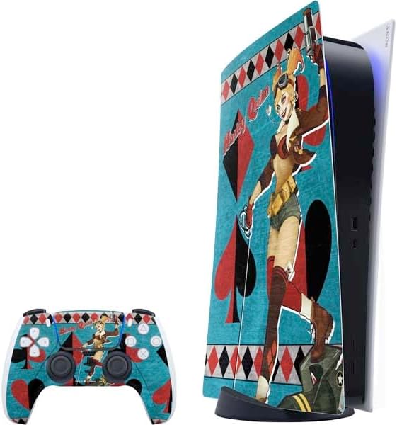 Skinit Decal Gaming Skin for PS5 Bundle - Harley Quinn Design