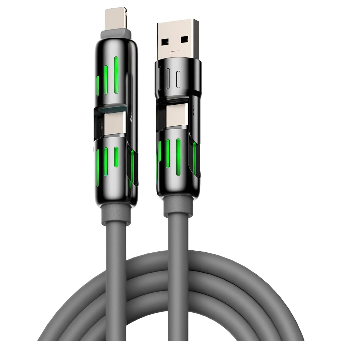 4-in-1 Fast Charging Cable - Lightning Speeds!