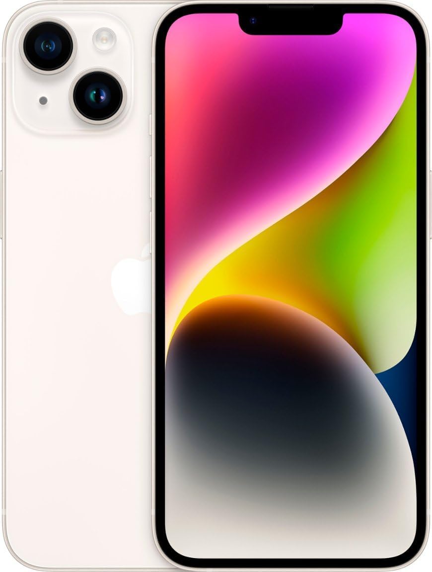Apple iPhone 14 Unlocked 128GB Starlight with OLED Display
