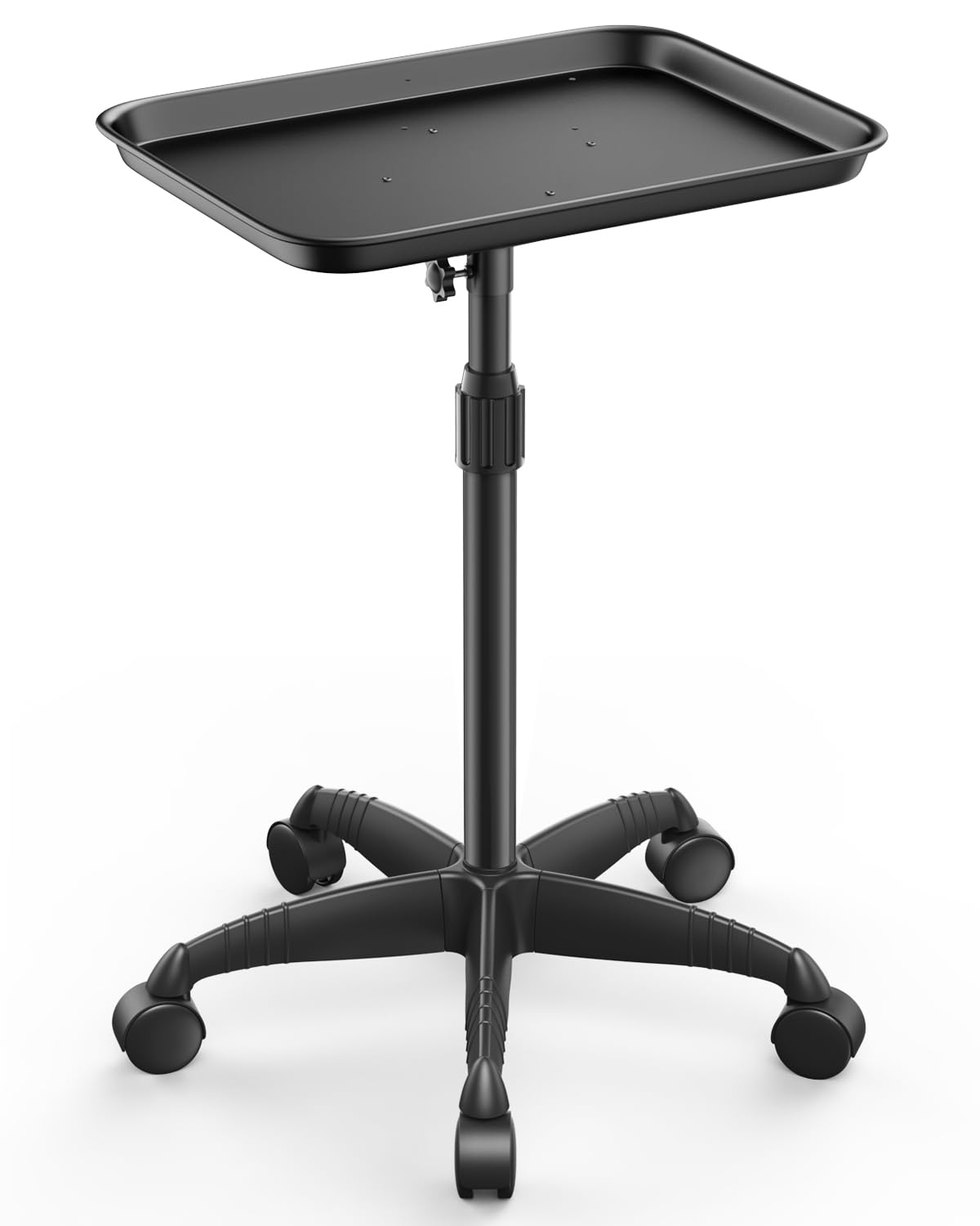 Durable Adjustable Height Salon Rolling Tray Cart on Wheels 30-43in
