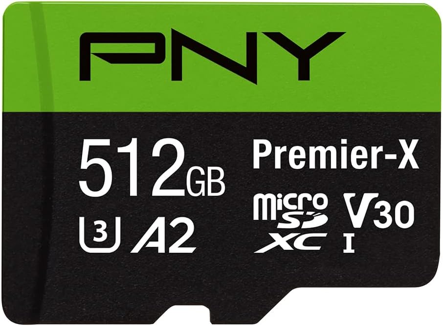 PNY 512GB Premier-X Class 10 U3 V30 microSDXC Flash Card