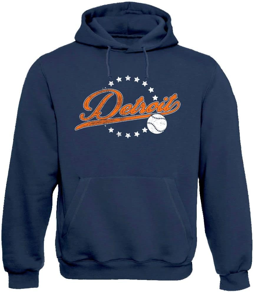 Xtreme Apparrel Team Vintage Style Men's Hoodie for Baseball Fans