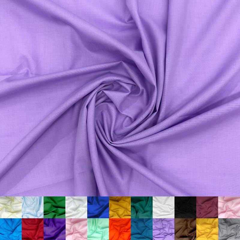 Cotton Polyester Broadcloth Fabric - Soft & Breathable 60in Wide