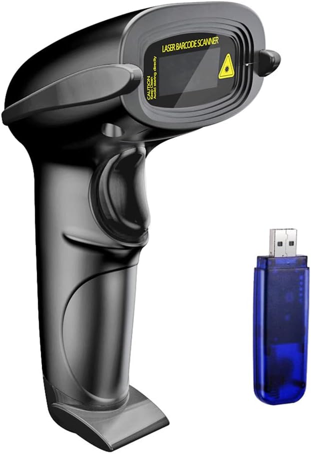 NADAMOO Wireless Barcode Scanner with Long Distance Transmission