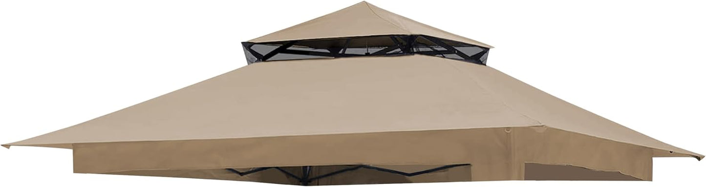 Khaki Gazebo Replacement Cover for ABCCANOPY 13x13 Frame