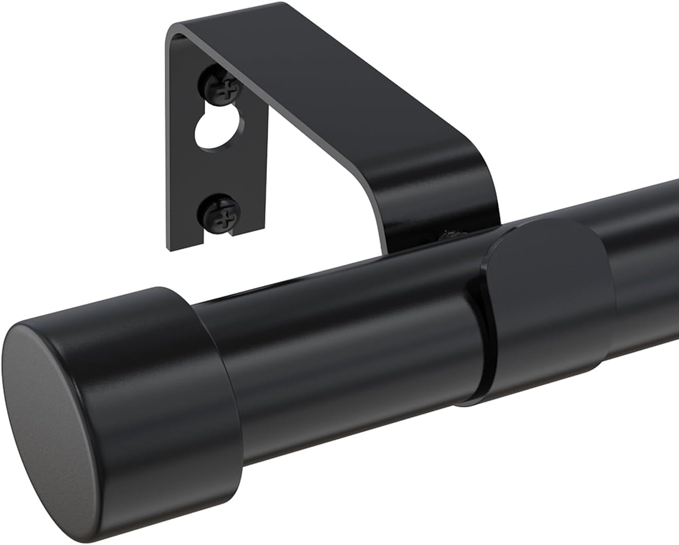 Adjustable Modern Black Curtain Rod - Stylish Room Divider