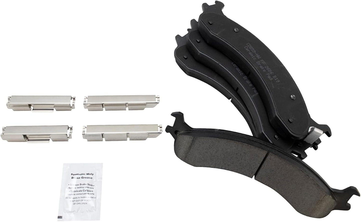 TRQ Front Brake Pads Ceramic for 2000-2002 Dodge Ram 2500/3500
