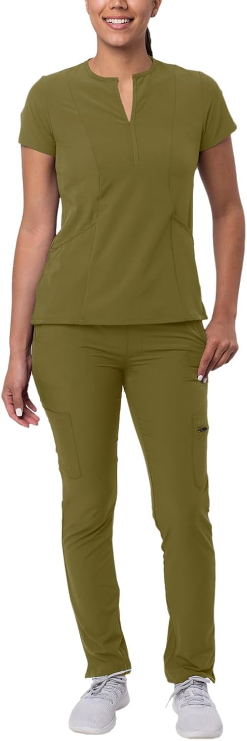Adar Addition Go-Higher Scrub Set for Women - Stylish Comfort