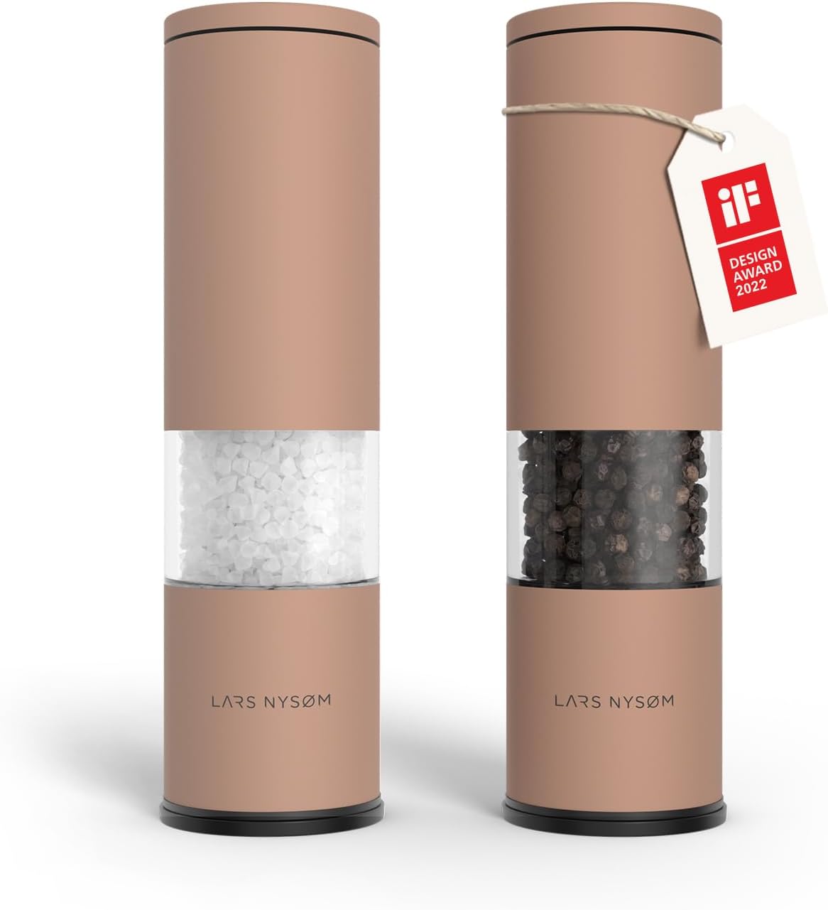 LARS NYSM Salt and Pepper Grinder Set for Stylish Spicing