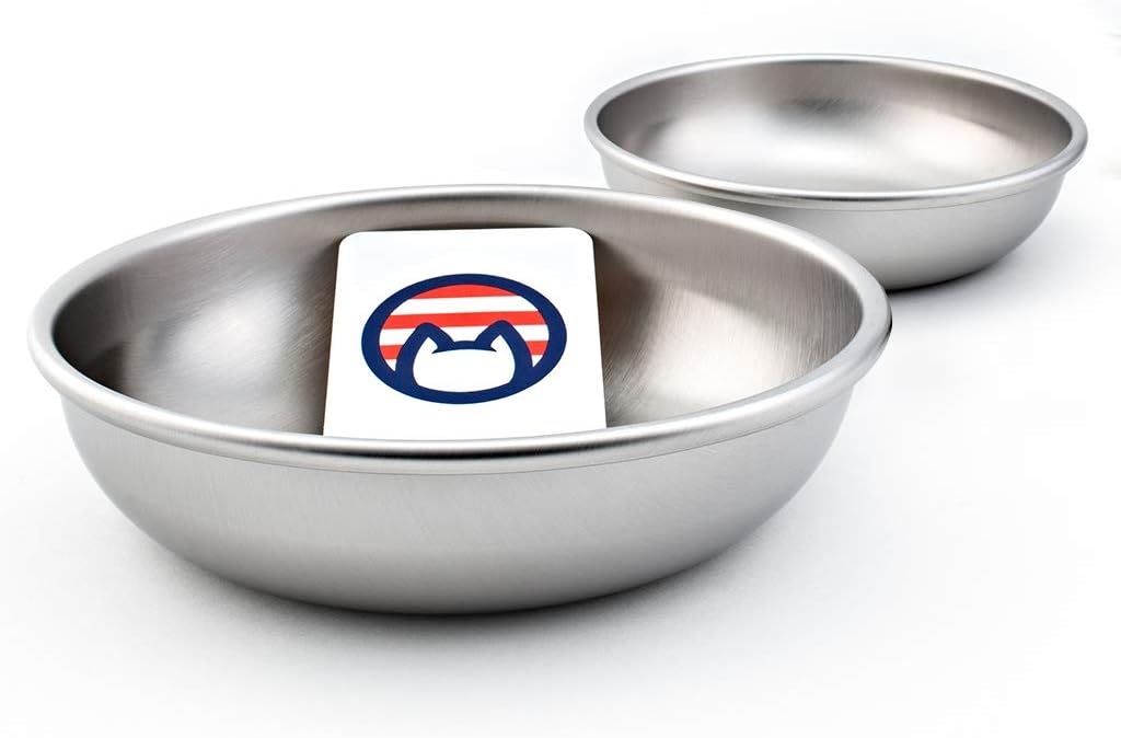Stainless Steel Cat Bowls for Food & Water - Durable & Safe