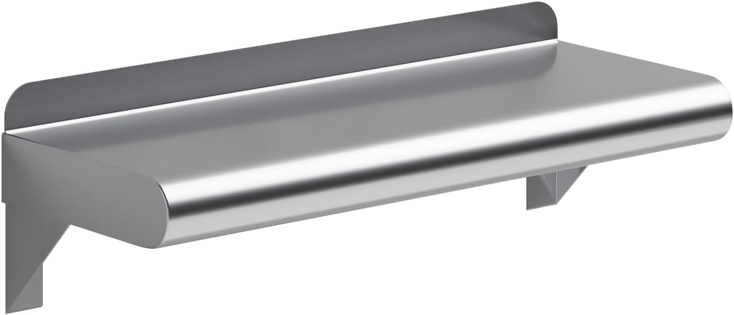Stainless Steel Wall Shelf for Kitchen, Garage, and Utility Room
