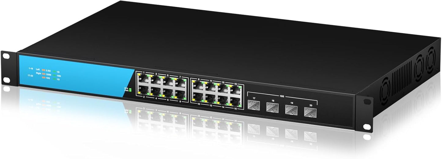 16 Port 2.5G Ethernet Switch by keepLiNK for Fast Networking