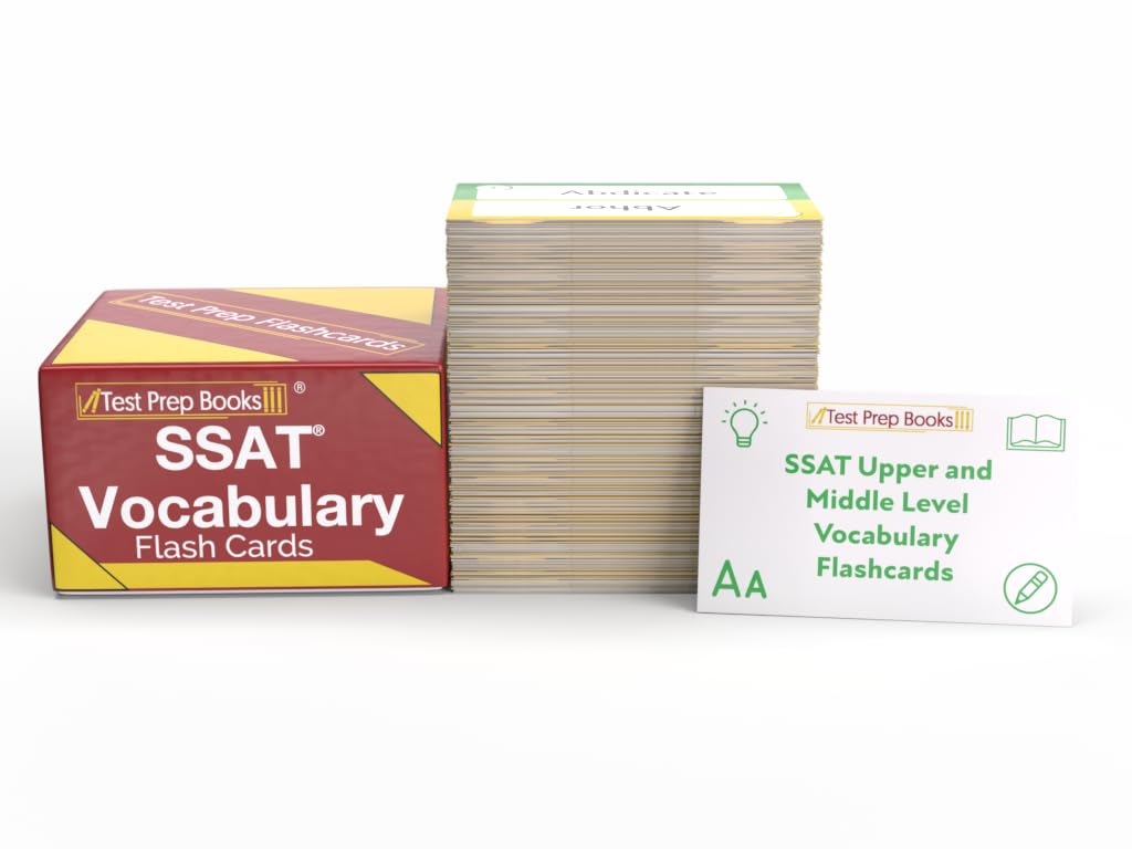 SSAT Vocabulary Study Cards for Middle and Upper Level Prep