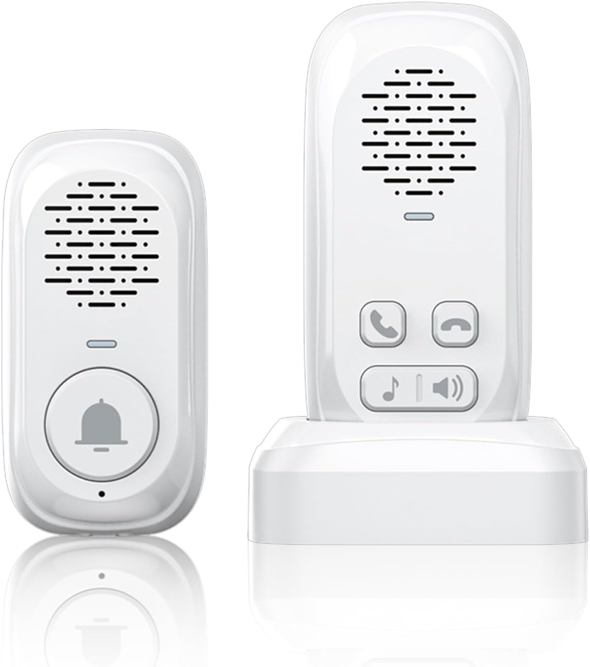 Wireless Intercom Doorbell: 984ft Range, Waterproof, Rechargeable Battery