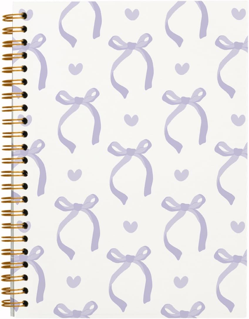 Purple Bow Spiral Notebook for Girly Style!