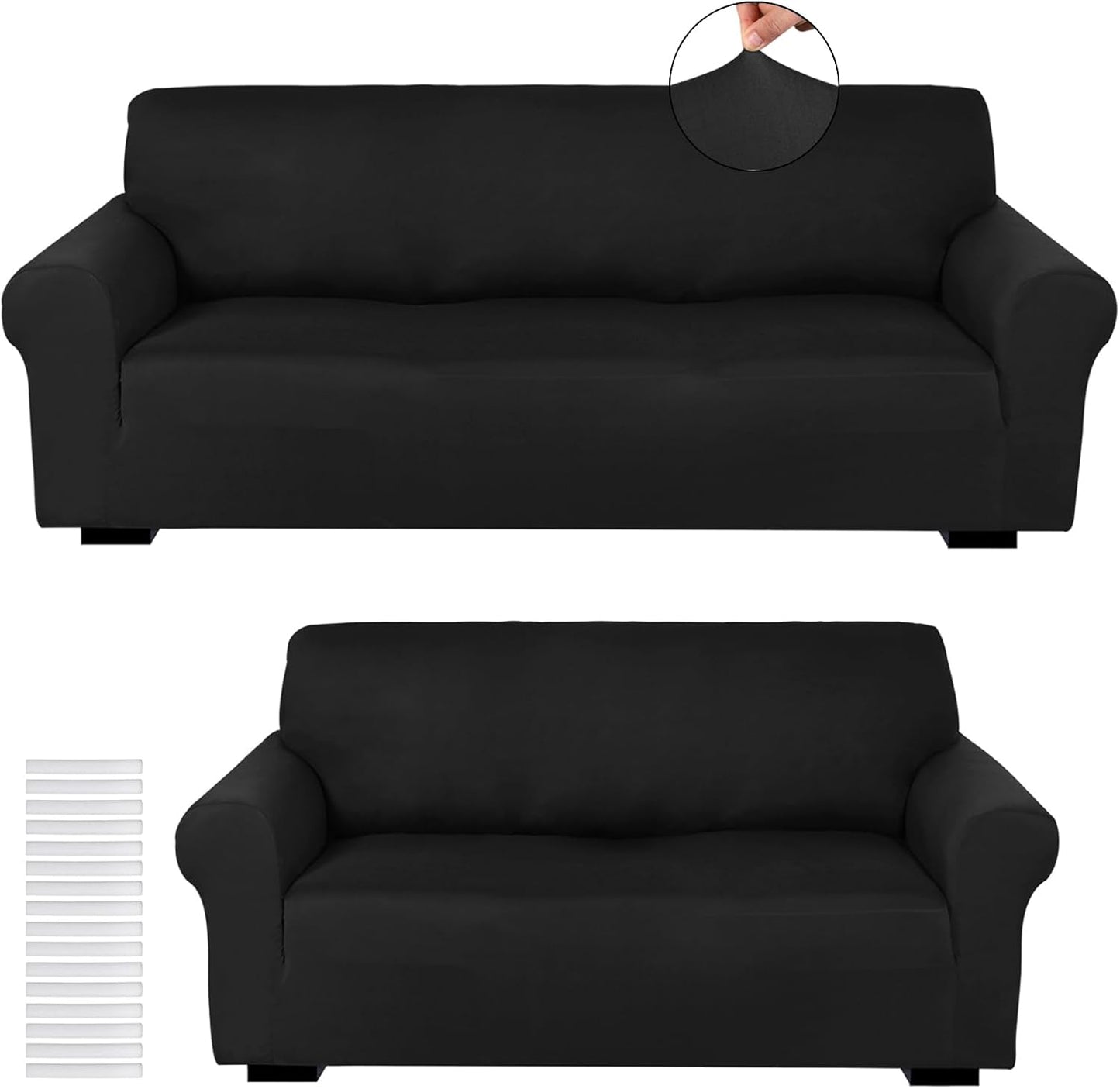 Peryiter Loveseat Covers Slipcover Set for Couch Furniture